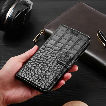 Caz de telefon pentru Samsung Galaxy A7 2018 A750F A750 SM-A750F 6.0 Inch Caz Portofel Textura de Crocodil Piele de Design de Carte de Telefon Coque