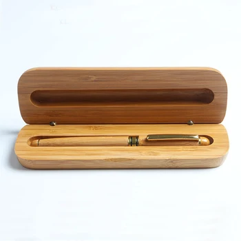 De lux din Bambus Caligrafie Arta Stilou Pix cu Gel 0.5 mm Cerneală Instrumente de Scris Elevii Pix de Birou Cadouri de Afaceri cu Cutie