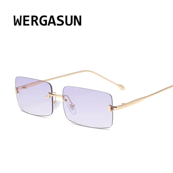 WERGASUN Epocă Dreptunghi ochelari de Soare Femei Pătrat Ochelari de Soare de Vară Stil de sex Feminin de Ochelari UV400