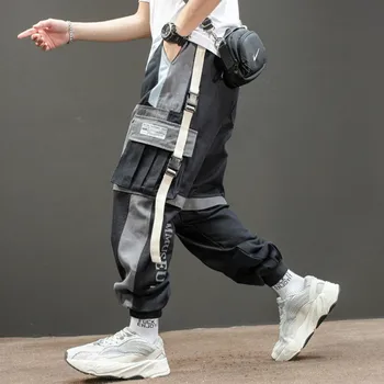 Noua Moda Pantaloni Barbati Casual Streetwear Harajuku Pantaloni Hip Hop Trendy Hip Hop mai Multe buzunare pentru Bărbați Pantaloni Jogger