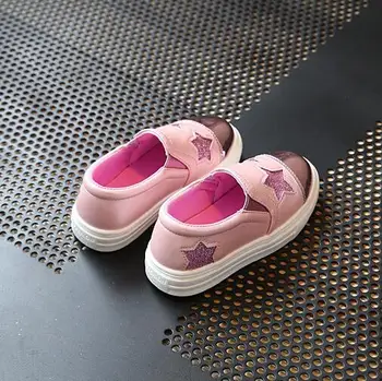 YWPENGCAI 2020 Primavara Toamna pentru Copii Pantofi Pentru Fete Bling Pentagrama Fete Adidași Pantofi Casual Slip-on Respirabil Pantofi Fete