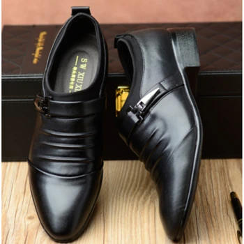 Bărbați Moda Stil Britanic Pantofi Din Piele Pantofi Comozi Pantofi Deget A Subliniat Afaceri De Nunta Rochie Formale Pantofi