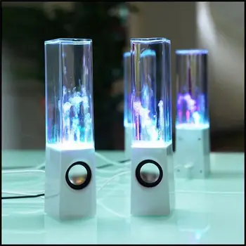 Creative Decorative LED Dancing Water Speakers Fantana de Muzică Ușoară pentru IPhone, IPad, Laptop Calculator de Birou Acasă