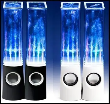 Creative Decorative LED Dancing Water Speakers Fantana de Muzică Ușoară pentru IPhone, IPad, Laptop Calculator de Birou Acasă