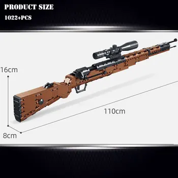 BZDA 98K Sniper Rifle M1911 Pistol Automat Blocuri Kar98k Parada Pușcă Militară Technic Vedere Arma Cărămizi Copil Jucarii Baieti