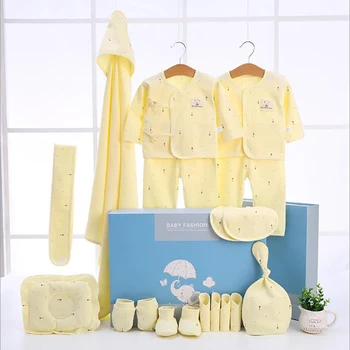 Nou-născut Costume de Îmbrăcăminte 18 buc/set Baby toddler Bumbac Set pentru Fete pentru Baieti albastru roz galben