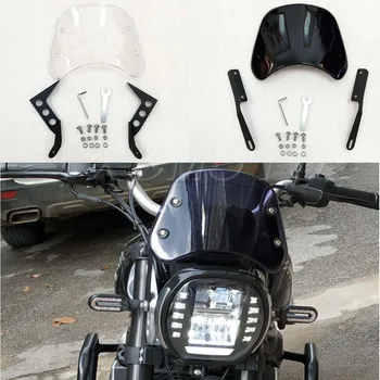 Potrivit pentru Honda CB400 CB1100 CB1000 motocicleta parbriz negru transparent parbriz cu bridă și șurub