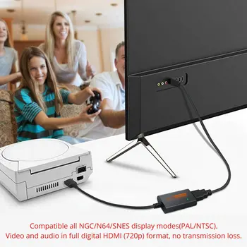 Pentru Dreamcast Convertor HDMI Cablu HDMI pentru N64 / GameCube / Consola SNES, Plug and Play Convertor HDMI Adaptor