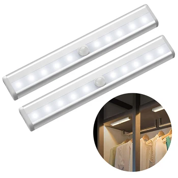 LED PIR CONDUS Mișcare Senzor de Lumină Dulap Dulap, Pat, Lampă cu LED-uri Sub Cabinetul Lumina de Noapte Pentru Dulap de Bucatarie Scari