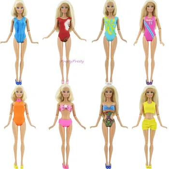 Mult de 10 de Seturi de Moda Costume de baie de Vară, Plajă, Baie Bikini de Costume de baie Accesorii Haine pentru Barbie Papusa Fetita crăciun Jucărie