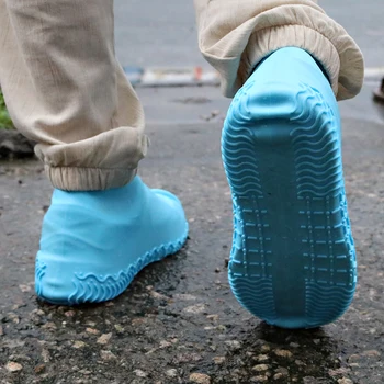 Silicon rezistent la apa Pantof Acoperi Șoșoni cu Fermoar Non-Alunecare Lavabile Protectie Ploaie Pantofi Cizme pentru Femei, Barbati 2020