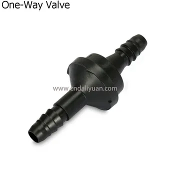 De înaltă calitate ID8 negru one-way valve supapă de reținere din plastic-un fel de supapă de aer pompa de vacuum a supapei de verificare pentru auto 2 buc o mulțime