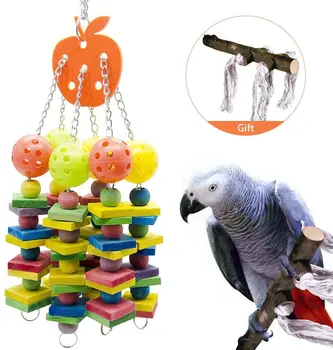 Pasăre Jucarii Papagal Biban Papagal Guma de Jucărie, 2 in 1 Pasăre Jucărie pentru întreprinderile Mici și Mijlocii Papagali și Păsări