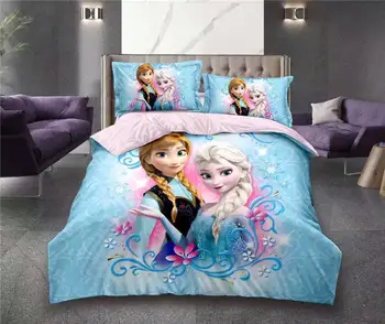 Printesa Sofia seturi de lenjerie de pat pentru copii decor dormitor twin dimensiune plapuma acoperă lenjeria de pat 2-4 buc copiii acasă cuvertura de pat cuverturi Albastru