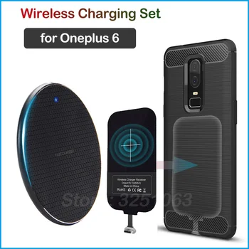 Încărcare Wireless Qi Dispozitiv pentru Oneplus 6 Încărcător Wireless și USB de Tip C, Adaptor de Încărcare Receptor Cadou Caz de Telefon 1+6
