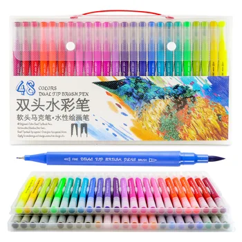 Dainayw 100Colors Dual Perie Markeri Pen Vârful Fin Desen Pictura de Apă cerneluri Pixuri de Colorat Manga Caligrafie Graffiti