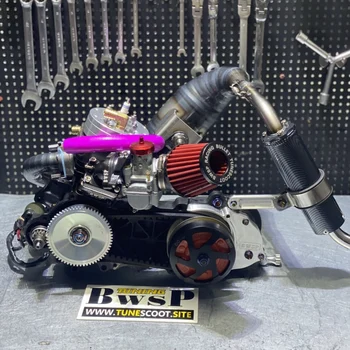 DIO50 Motor 125cc AF18 Apă de Răcire JISO Mare Alezajul Cilindrului 54mm accident vascular Cerebral Lung Cotit 53.4 mm +4.4 Variator 96mm Țeavă de Eșapament
