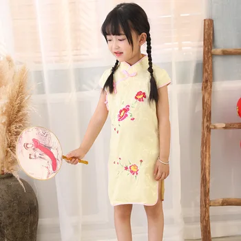 Toddler Girls Dress Copii Chinezi Rochii Păun Haine Copilul Tutu Princess Rochie Tradițională Chineză Anul Nou Dress 1-5A