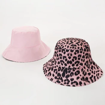 2019 Toamna Iarna Cald Pliabil Tricotate Leopard Zebra Bucket Hat pentru Femei Pescar Pălării Floppy de Protecție solară Cald Capace