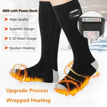 Iarna Electrice Incalzite Șosete Picior mai Cald Încălzire Șosete USB Reîncărcabilă Trei-viteza Termostat de Cald Șosete Termice