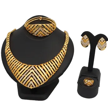 Bijuterii aur seturi de înaltă calitate set de bijuterii de nunta seturi de bijuterii colier de femei