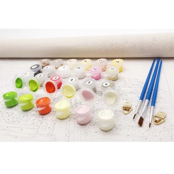 Figura Tablou De Numărul Femeie Rochie DIY Meșteșug Kituri Pentru Adulți Vopsea pe bază de Acril HandPainted de Colorat Cu Număr de Desen de Decor