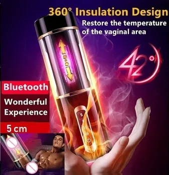 Complet Auto de sex Masculin Masturbator Bluetooth Cu Telefonul Interacționa Real Vagin de Buzunar Pasarica Silicon Păpuși pentru Sex Pentru adulti Barbati Sex-Shop
