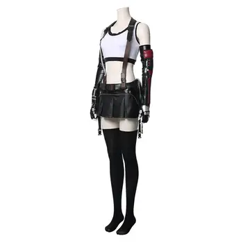 Final Fantasy VII Cosplay Tifa Lockhart Cosplay Costum pentru Femei Costum Fată de Sport Vesta Fusta Set Complet de Halloween, Carnaval