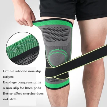1 buc Presurizat Thermal Pad Genunchi, cu Maneci Tricot de Compresie Picior de Sprijin Bandaj Protector Pentru Rularea Jogging, Drumeții Fotbal