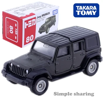 Tomica Jeep Wrangler Nr 80 Negru 1:62 Vehicul Utilitar Sport Japonia Takara Tomy Turnat Sub Presiune, Metal Model De Masina Pentru Copii Jucarii