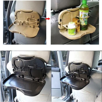 Pliabil masina băutură titularul mașină alimente suport pahare masina din spate scaunul de masa tava universal auto cutie de depozitare