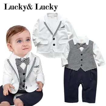 PureMilk nou-născuți haine set bebes copil haine băiat copil salopetă+ strat cu cravata
