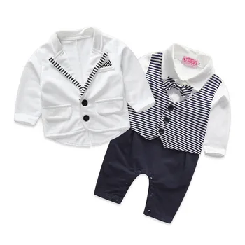PureMilk nou-născuți haine set bebes copil haine băiat copil salopetă+ strat cu cravata