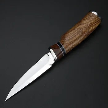 În aer liber cuțit scurt Wild camping supravietuire cuțit Fix blade Lamă de cuțit model handmade cuțite cu mâner de lemn