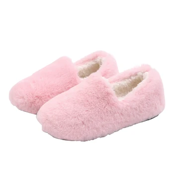 Iarna Copii Pantofi de Bumbac Culoare Solidă Băieți Plat Adidași de Moda de Pluș Cald Pantofi de Copii pentru Fata Copil Copil Mocasini SP052