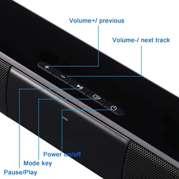 20W Wireless Portabil Coloana Soundbar Bluetooth Difuzor Puternic Muzică 3D Sound bar Home Theater Aux de 3,5 mm TF TV Pentru PC