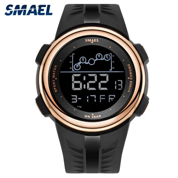 SMAEL Moda Digitale Ceasuri Pentru Barbati Cronograf rezistent la apa 5ATM Sport în aer liber, Ceas Barbati Ceas Electronic 1703