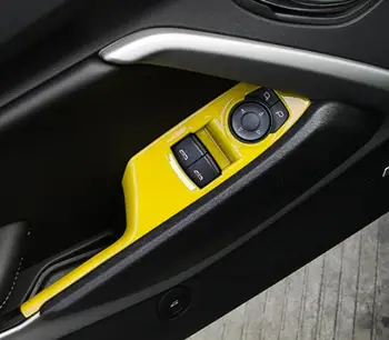 Tabloul de bord GPS Cadru Lumini de Lectură Viteze de Aerisire Volan Tapiterie Interior Galben ABS Pentru Chevrolet Camaro 17 Gratuite Nava