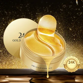 24K Gold cu Colagen pentru Ochi Mască de Față Anti-Rid Gel de Somn Masca de Aur Ochi Patch-uri de Colagen, Hidratare Masca pentru Ochi Eye New Sosire