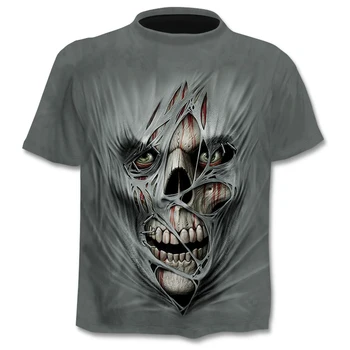 Craniul nou T-shirt pentru bărbați și femei, Cranii de animale 3DT - T-shirt campion hip Hop 3D-Imprimate Craniu O Gât T-shirt