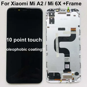 Original Nou Test Pentru Xiaomi Mi A2 MIA2 Display LCD Digitizer Touch Ecran Înlocuire pentru xiaomi MI 6X MI6x Piese +Cadru