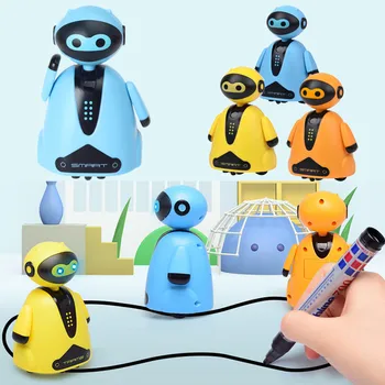 Urmați Orice Linie Trasată Magic Pen Inductiv Model De Robot De Copii Jucărie Pentru Copii Cadou Drăguț Electrice Cadou Fo Copil Creativ Educativ Cadou