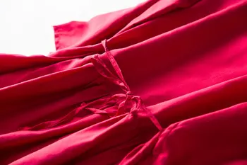 Rochie de mătase de Dud Mătase 2020 Vara Noi de Mari Dimensiuni Femei Temperament Rochie Roșie Slăbire