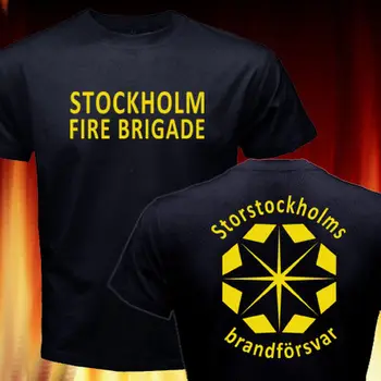 Suedia Storstockholms Brandforsvar Stockholm Pompieri fire Fighter 2019 Moda pentru Bărbați Personaj de Desene animate de Fitness T-Shirt