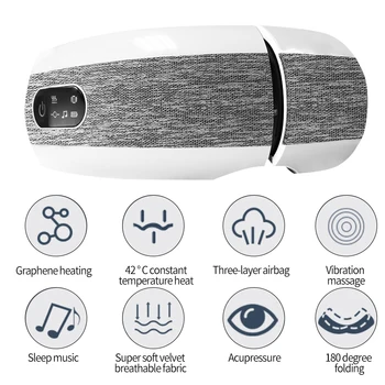 Ochi aparat de Masaj Ochi Mască de Muzică Magnetic Presiunea Aerului Bluetooth Încălzire Vibrații Masaj Relax Ochelari Electric DC Ochi de Îngrijire Dispozitiv