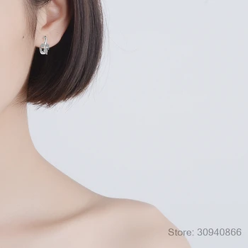 Noi 925 sterling silver Stud Cercel Dulce Frunze de Cristal Design Cercel Pentru Femei Coreea Moda Lady Bijuterii 2019 oorbellen