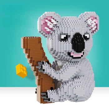 Balody Koala Royal Ursul Desene animate Mini Diamond 3D Seturi de Blocuri Caramizi Animal Minunat Model Educativ pentru Copii Cadou de Ziua de nastere