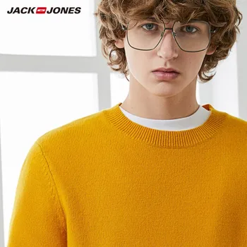 JackJones Bărbați Pure Color Multi-colorate de Lână Pulover cu Decolteu Rotund Pulover Tricot| 219424506