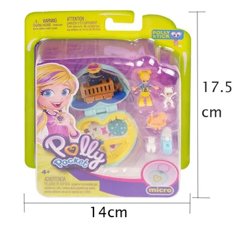 Original Mattel Polly Pocket Papusa ușor de Purtat, Geanta Compact Jucarii pentru Fete Acasă Copii Sirenă Copil Cuiburi Păpuși Reborn Fete