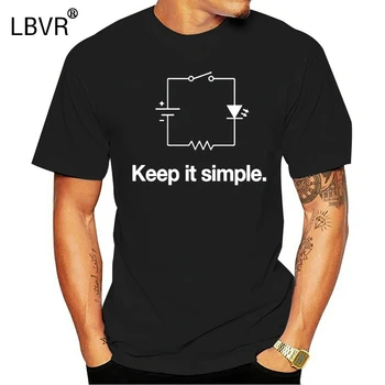 Păstrați-L Simplu Circuit Electronic Pentru Tocilară T-Shirt Om Tipărite Drăguț Tricou De Culoare Solidă De Sex Masculin Bumbac Funky, Hip-Hop